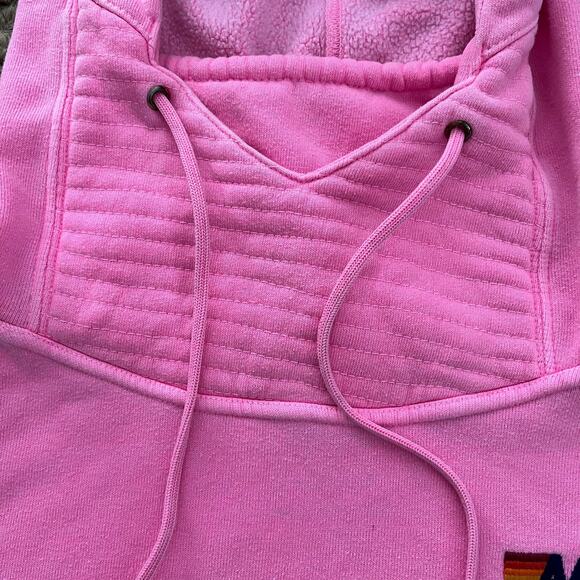 Aviator Nation Ninja Hoodie Pink Size L Unisex Zip Pocket Pullover Made in USA - Picture 5 of 9